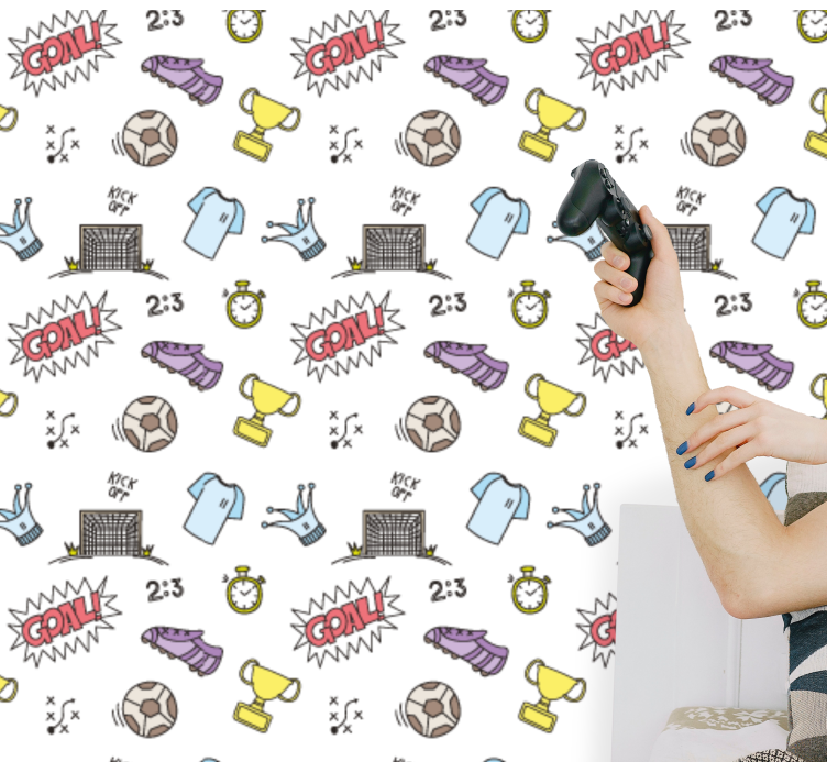 tapety do škôlky futbalová zábavná téma - Tenstickers
