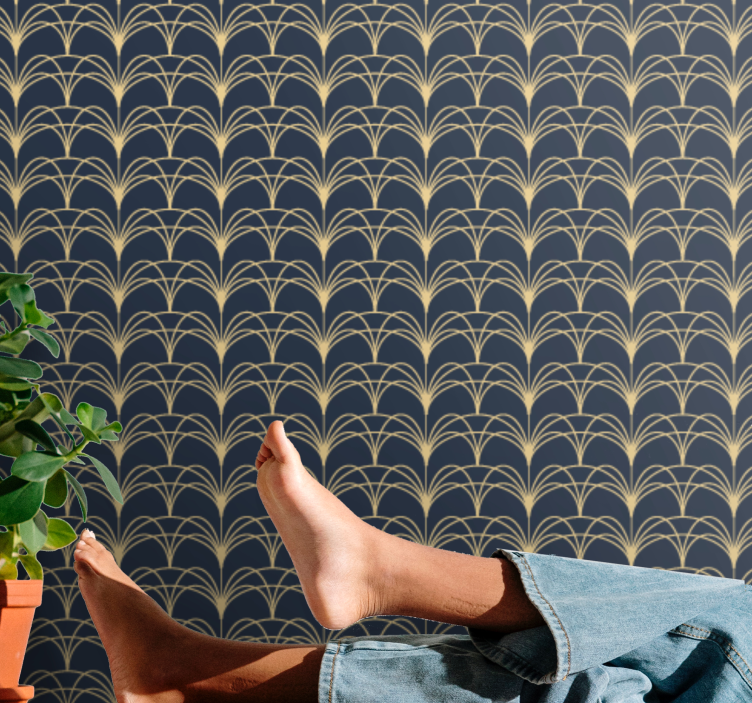 tapety geometrické vzory art deco oblúky - Tenstickers