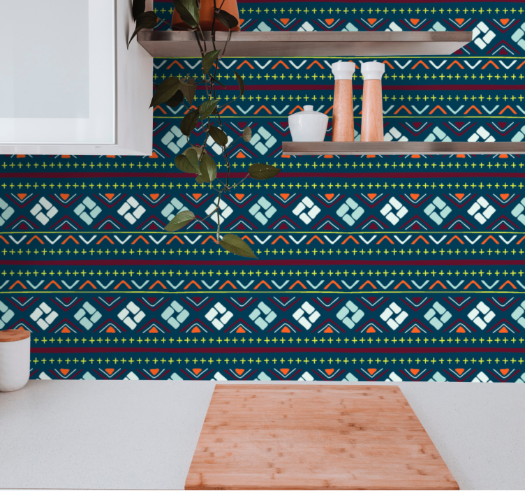 Tapety geometrické vzory farebné bloky - Tenstickers