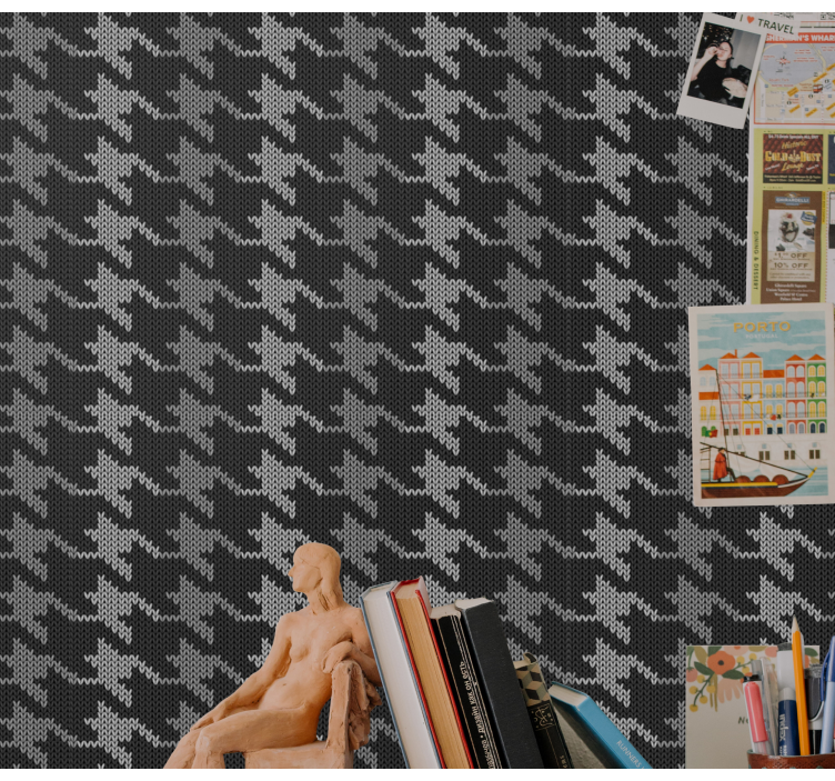Tapety do pracovne vzor houndstooth - Tenstickers