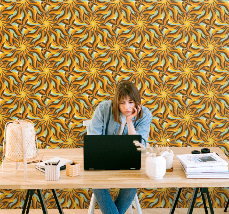 tapety geometrické vzory zložité vírivé vzory - Tenstickers