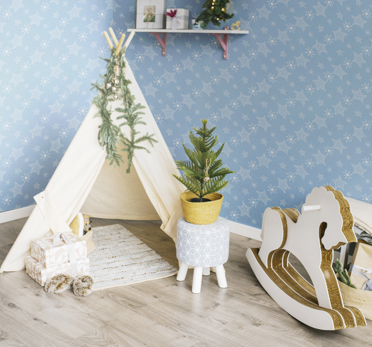 tapety hviezdy modrý detský vzor - Tenstickers