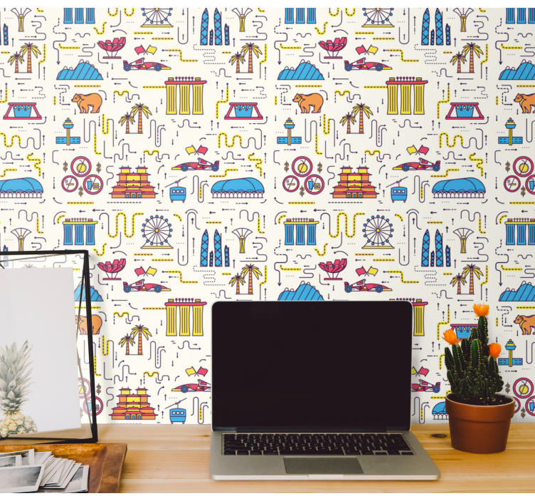 tapety mesto panoráma mesta zábava - Tenstickers