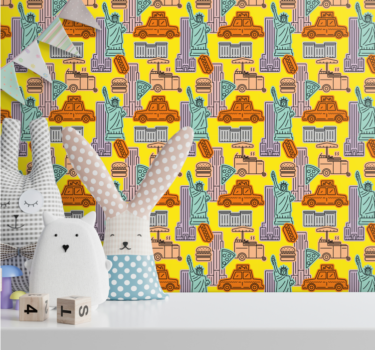 tapeta new york tému mestského taxíka - Tenstickers