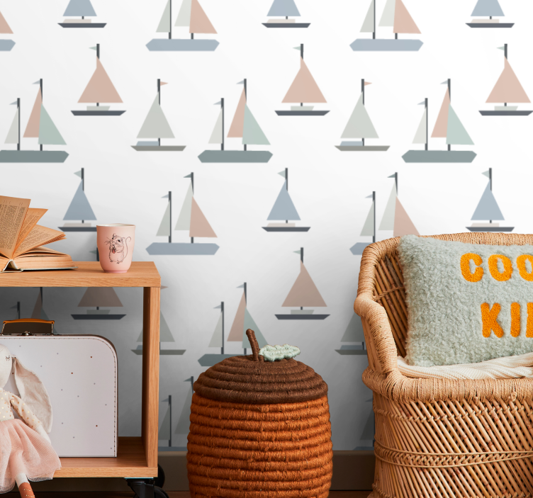 tapety na mieru vzor plachetníc - Tenstickers