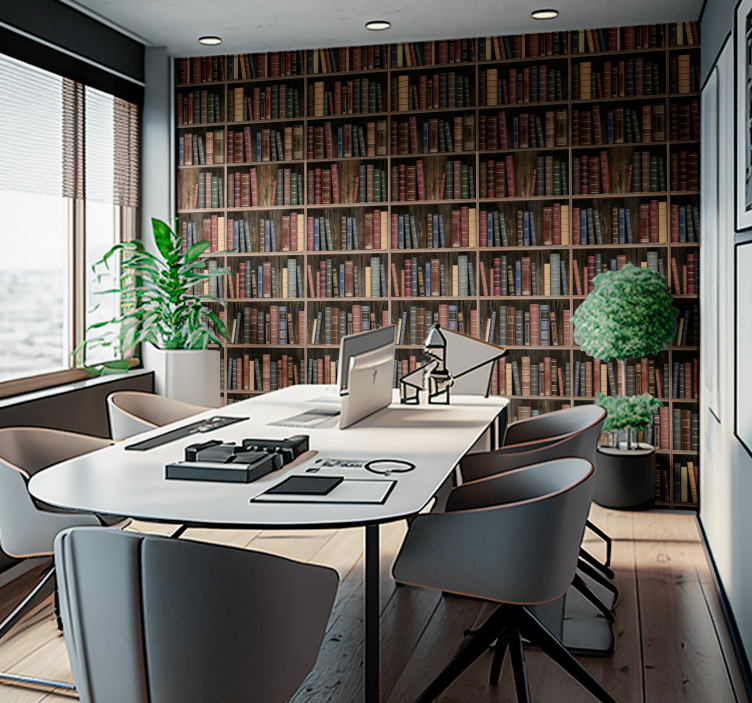 Tapety do kancelárie knihy v knižnici - Tenstickers