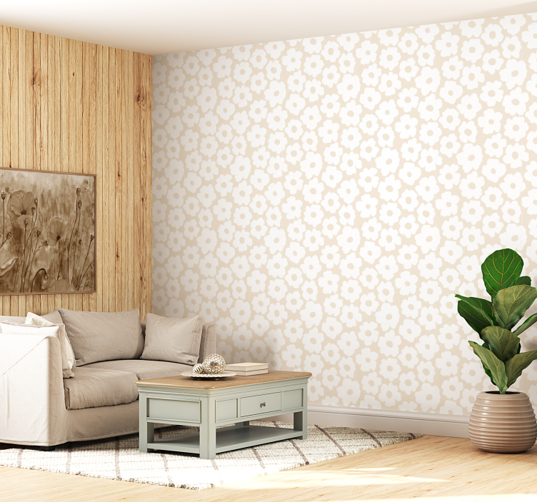 tapety na stenu kvety biely mak - Tenstickers