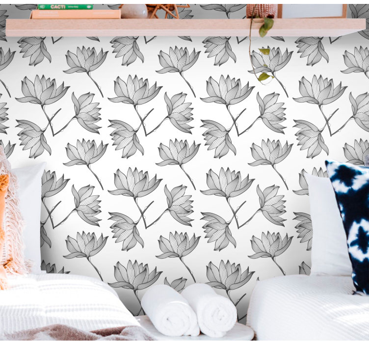 tapety na stenu kvety botanické náčrty - Tenstickers