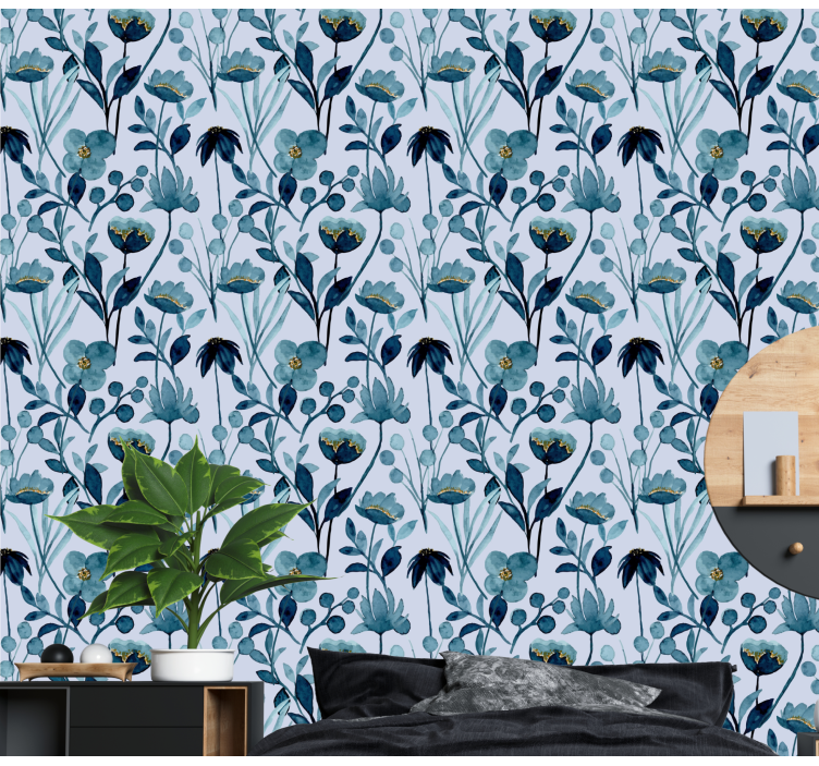 tapety na stenu kvety kvetinová botanická elegancia - Tenstickers