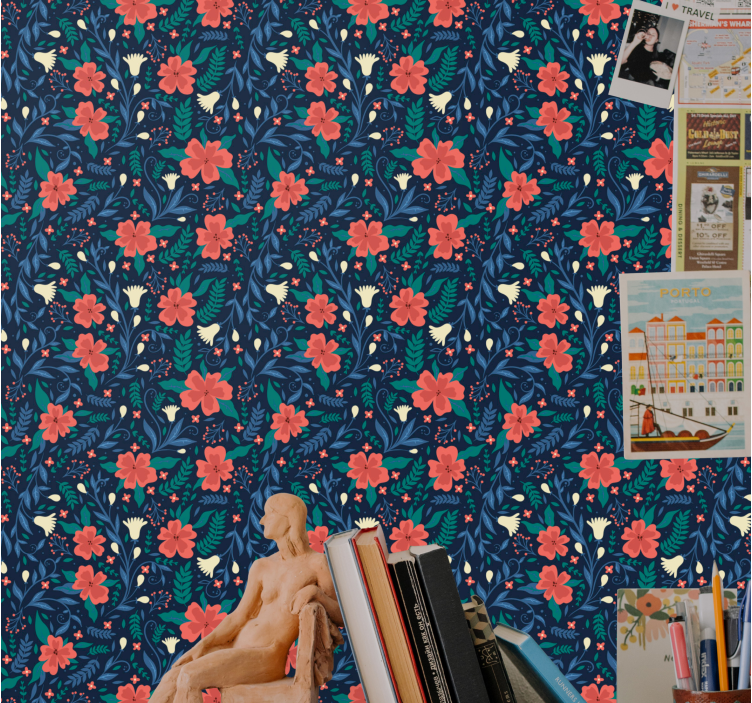 tapety na stenu kvety kvetinová botanická potlač - Tenstickers