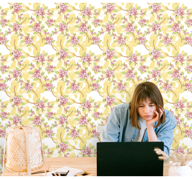 tapety na stenu kvety kvetinová kaskáda - Tenstickers