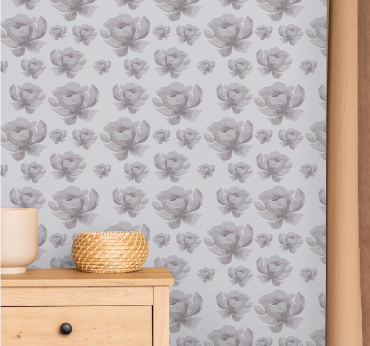 tapety na stenu kvety monochromatické kvety - Tenstickers