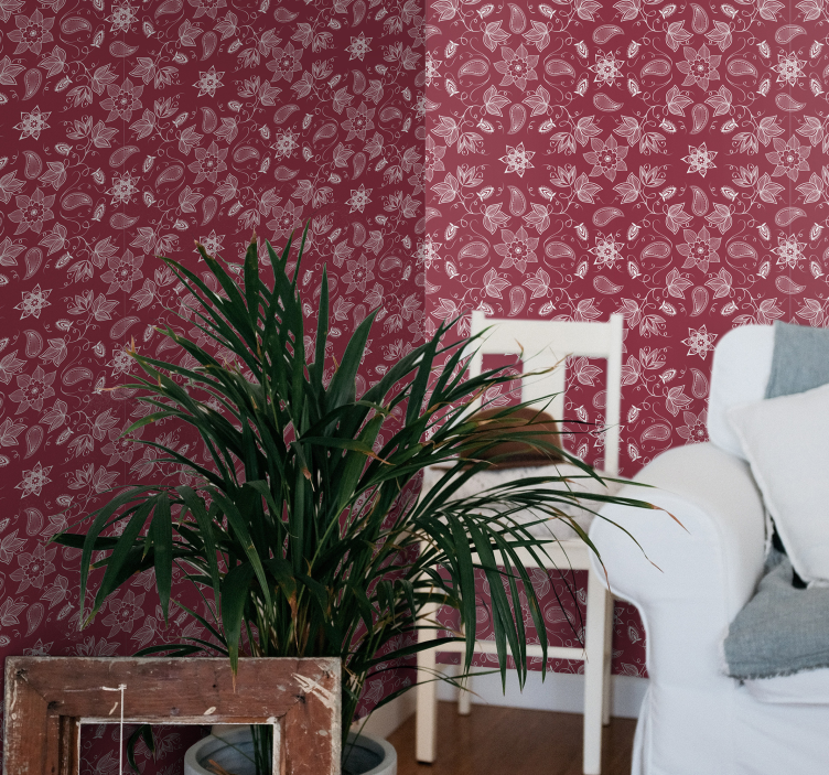 tapety na stenu kvety paisley kvetinový dizajn - Tenstickers