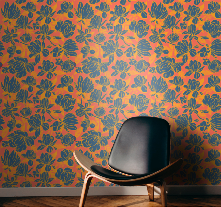 tapety na stenu kvety žiarivá kvetinová kompozícia - Tenstickers