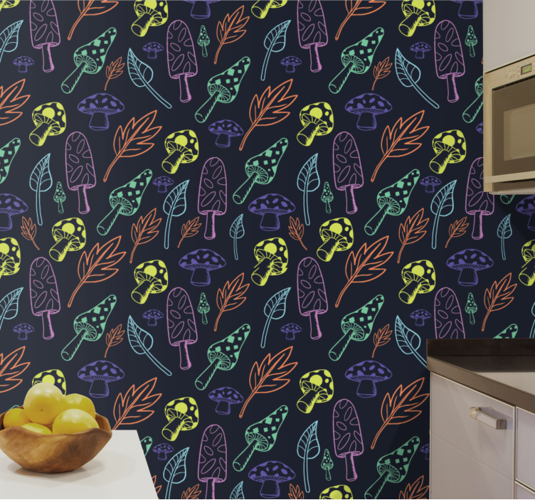 tapety na stenu príroda funky lesný vzor - Tenstickers