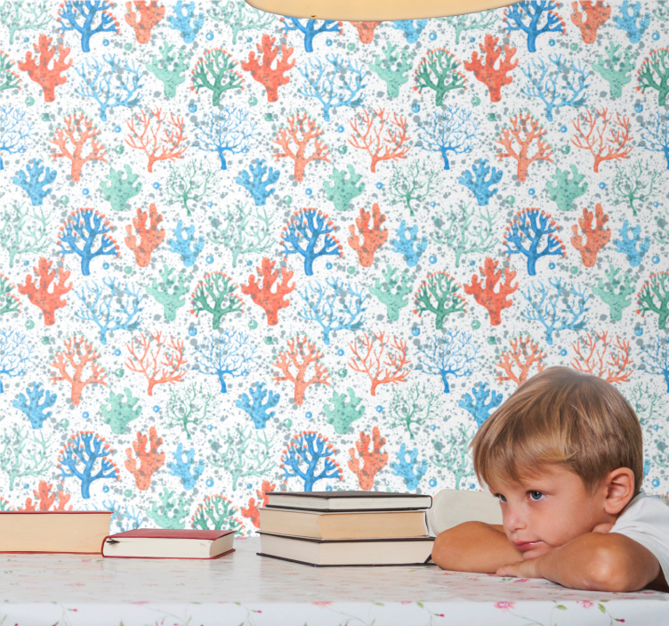 tapety na stenu príroda odtlačok koralového útesu - Tenstickers