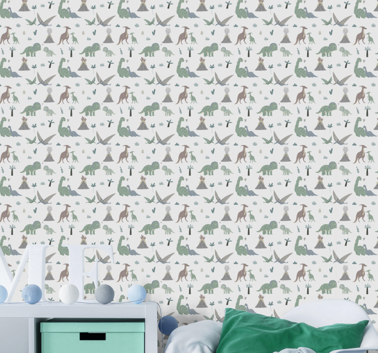 Detské tapety dinosaurov a sopiek - Tenstickers