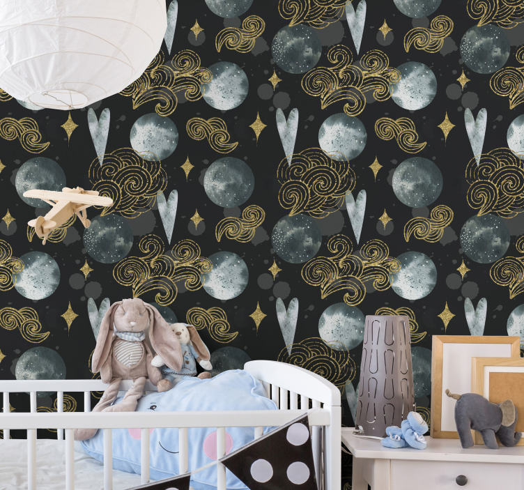 Akvarel nočná hviezda tapety - Tenstickers