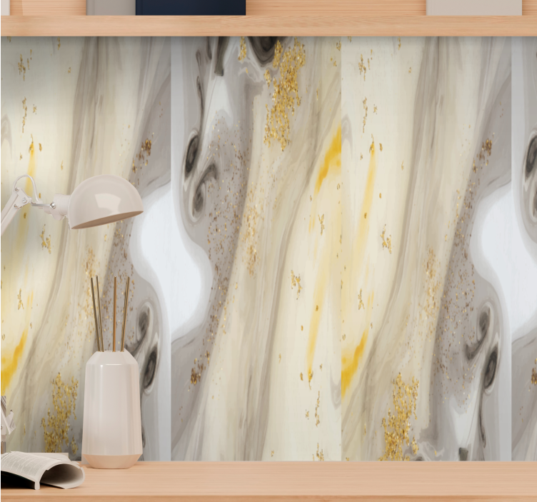 Tapety s imitáciou mramoru zo sivého zlata - Tenstickers