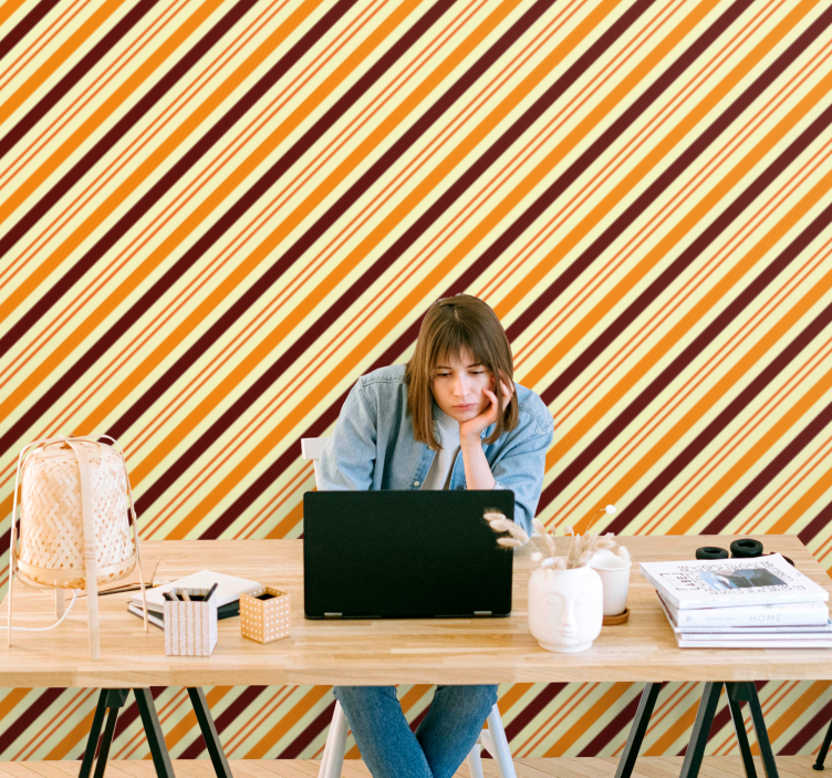 Tapety s horizontálnymi pruhmi diagonálny pruhový vzor - Tenstickers