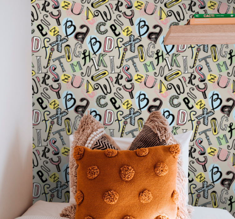 tapety s nápismi abecedná zábava - Tenstickers