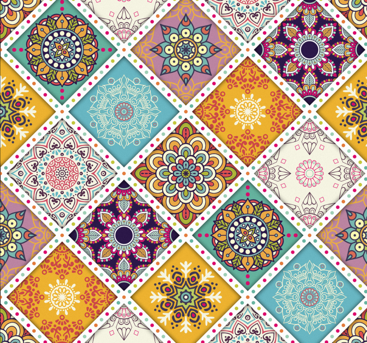 umelecké tapety patchwork mandaly - Tenstickers