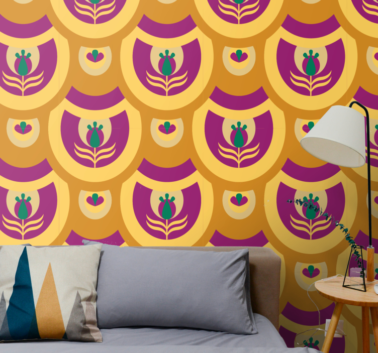 umelecké tapety dizajn kvetinového znaku - Tenstickers