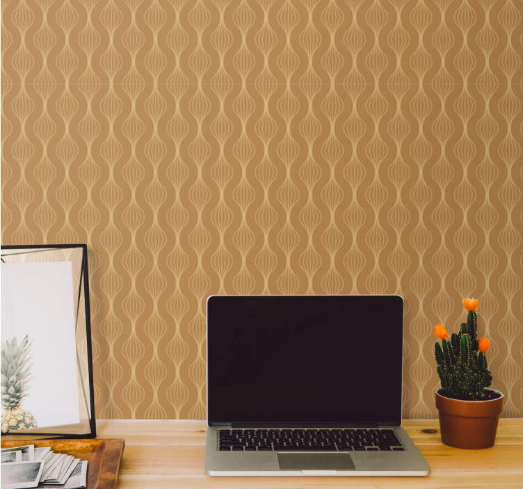 moderna tapeta na stenu elegantné krivky vzor - Tenstickers