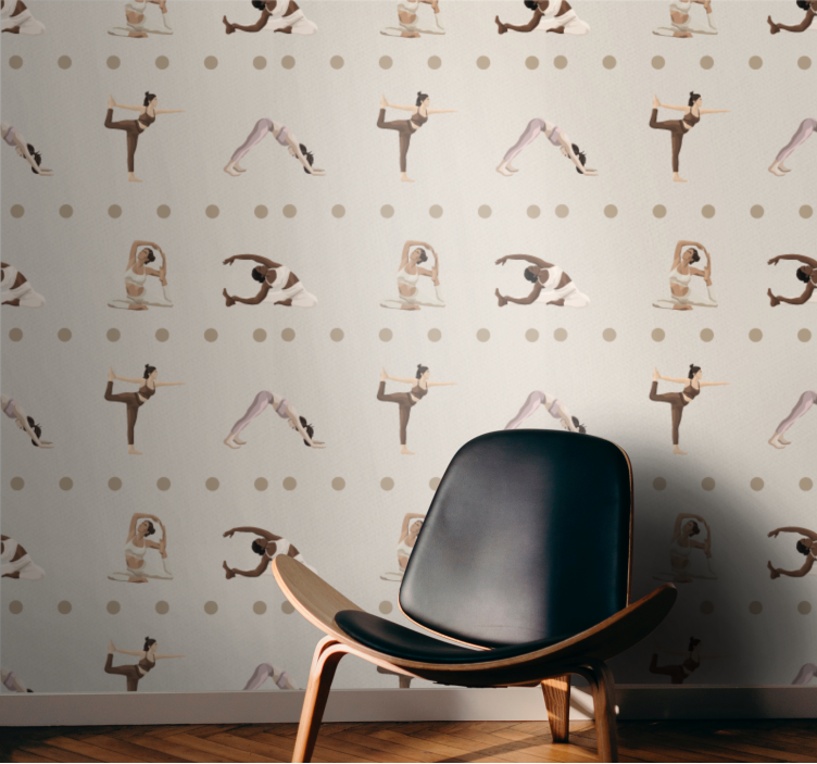 umelecké tapety jóga predstavuje postavy - Tenstickers