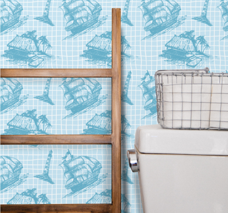 umelecké tapety námorné náčrty - Tenstickers