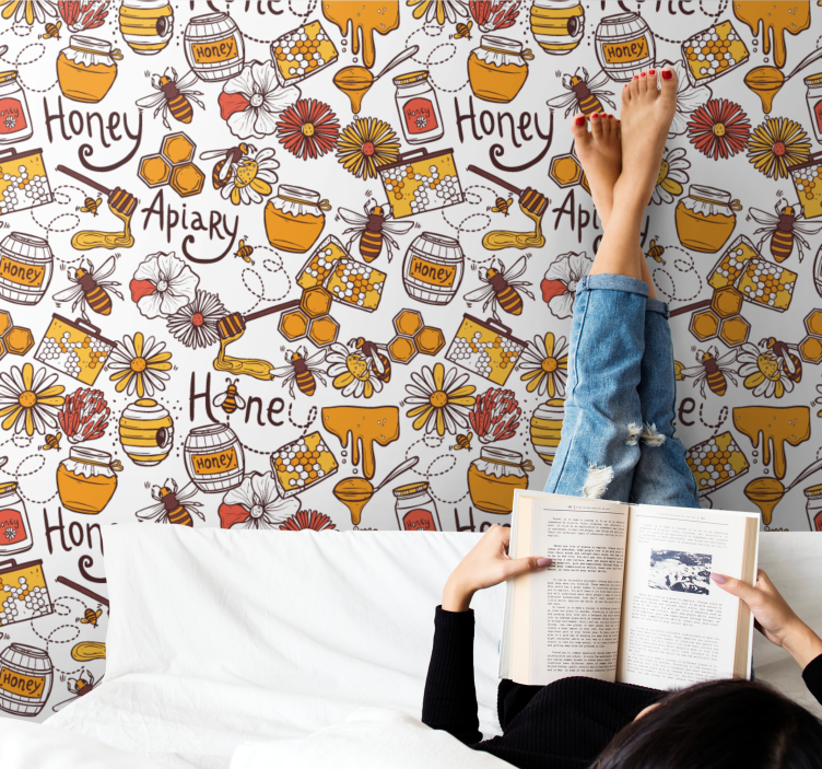 umelecké tapety včelie potešenie - Tenstickers