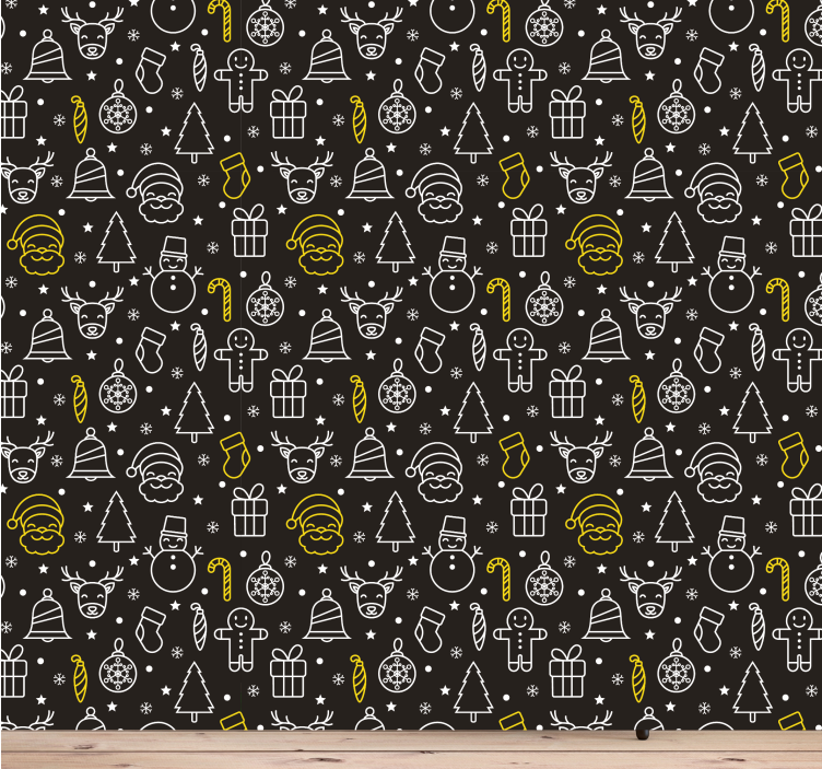 vianočné tapety ikony sviatočnej sezóny - Tenstickers