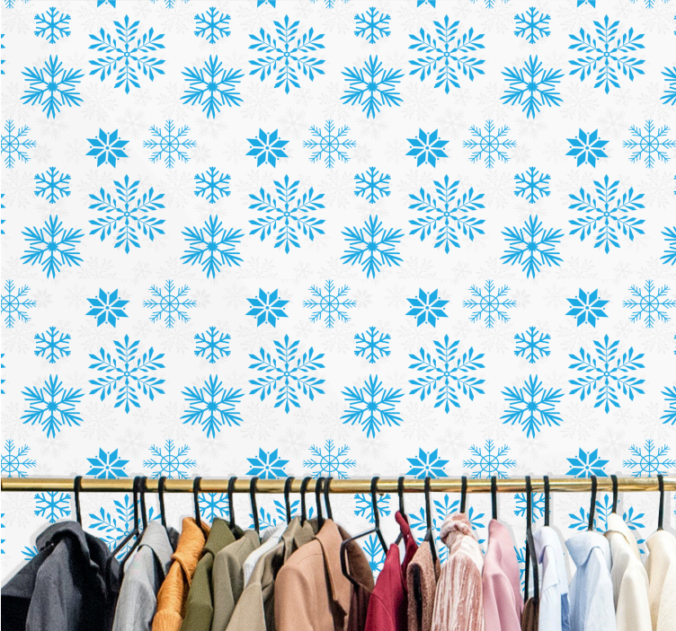 vianočné tapety zimné snehové vločky - Tenstickers