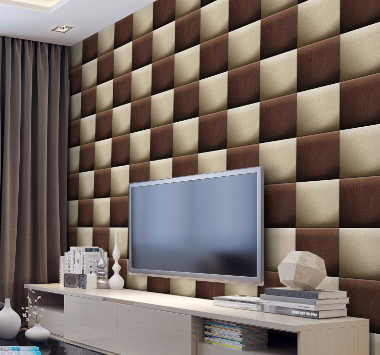 Vzor tapety - čokoládová šachovnica - Tenstickers