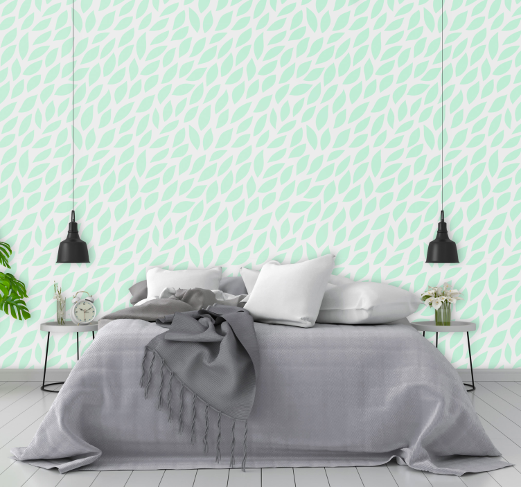 Zelené okvetné lístky tapety kvetinové tapety - Tenstickers