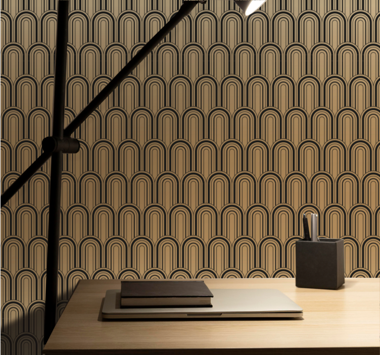 Zlatý oblúk umenie dekor vzor vinobranie tapety - Tenstickers