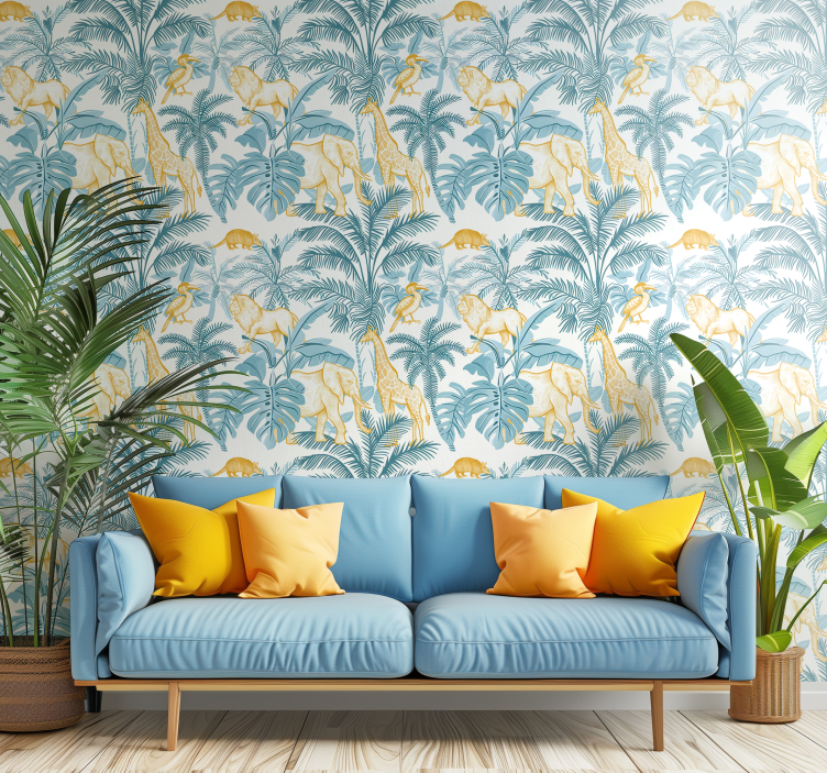 Zvieratá tapety africký vzor - Tenstickers