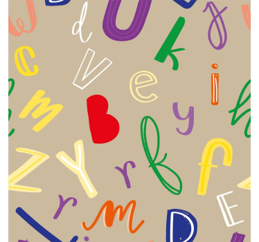 tapety s nápismi farebná abeceda - Tenstickers