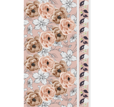 tapety na stenu kvety elegantný béžový aranžmán - Tenstickers