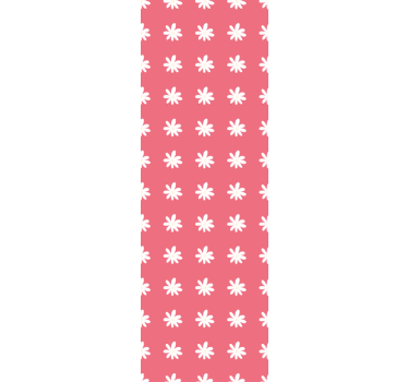 tapety na stenu kvety červeno-biely kvetinový vzor - Tenstickers