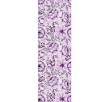 tapety na stenu kvety aranžmán s kvetinovými motýľmi - Tenstickers
