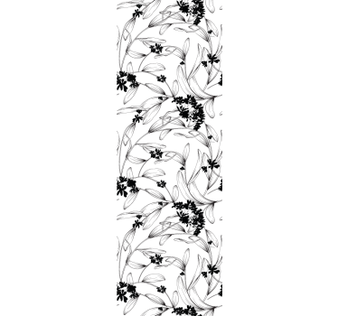 tapety na stenu kvety elegantná kvetinová silueta - Tenstickers