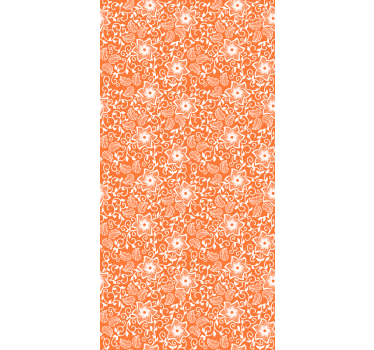 Tapety na stenu kvety v oranžovom paisley vzore - Tenstickers