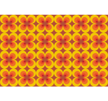 Tapety do kancelárie s retro kruhmi zo 70. rokov - Tenstickers