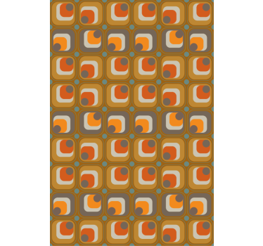 Tapety do kancelárie s retro štvorcami zo 70. rokov - Tenstickers