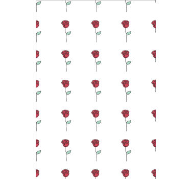 Tapety na stenu kvety roztomilý červený ružový line art - Tenstickers