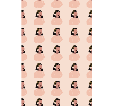Tapety na stenu kvety s tvárou slnečnice ženy - Tenstickers