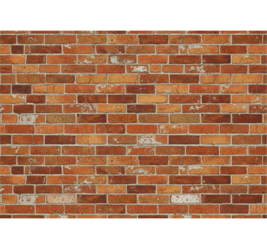 Priemyselné tapety dizajn oranžových tehál - Tenstickers