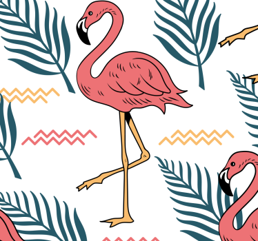 tapeta vtaky tropická potlač plameniaka - Tenstickers