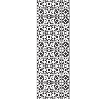 Dlaždice tlačiť čiernobiele kvetinové tapety - Tenstickers